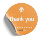 Grubhub Customizable "Thank You" Stickers