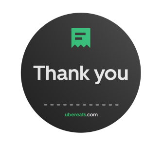 Uber Eats Customizable "Thank You" Stickers - Image 2