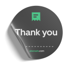 Uber Eats Customizable "Thank You" Stickers